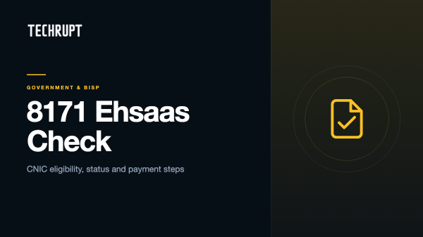 8171 Ehsaas BISP CNIC check – TechRupt cover